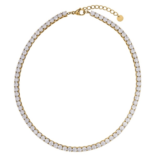 Dyrberg Kern Snake Gold Necklace - Crystal